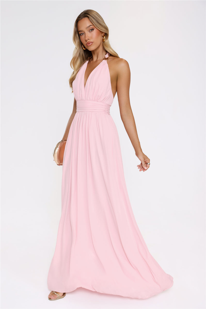 coast pink maxi dress Coast Women's Floral Bardot Maxi Dress in Pink | Size: 12