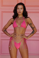 Neon Wave Swim Bottom Pink